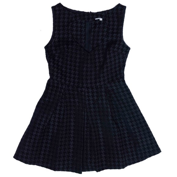 Houndstooth Heart Cutout Mini Dress- Mod Cute - Picture 1 of 2